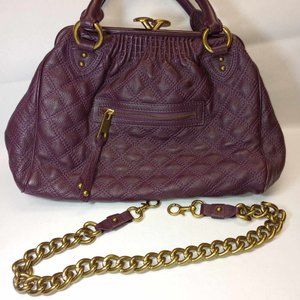 Marc Jacobs quilted Leather Handbag-Purple